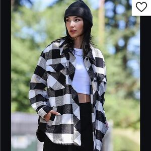 Zumiez Black and White Checkered Women's Jacket